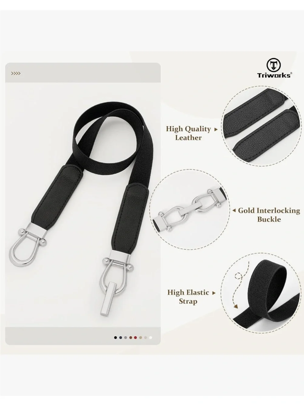 Women's Adjustable Clip-End Belts